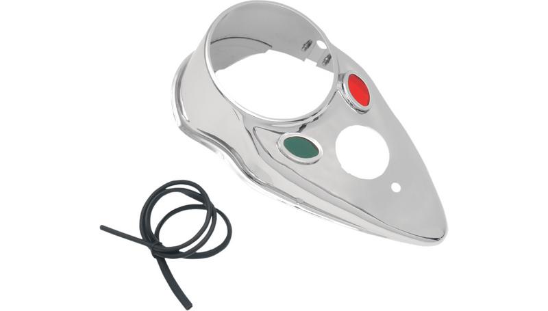 DRAG SPECIALTIES Cat Eye Dash Cover - Chrome 12-0034 - PartsOutlet.com.au