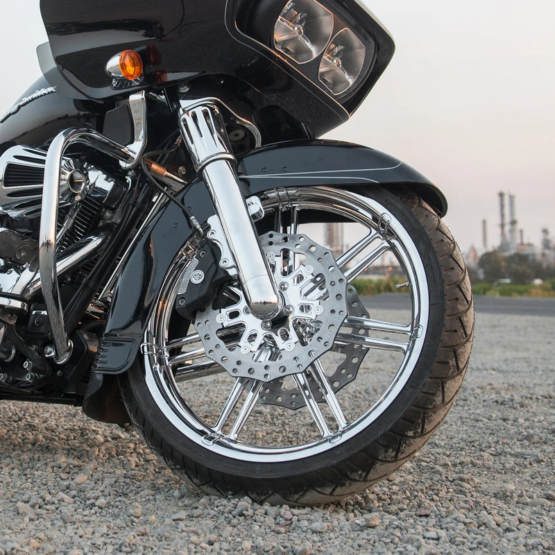 ARLEN NESS 21" FENDER BRACKETS, '14-'24 FLT FACTORY FENDERS - BLACK -  60-122