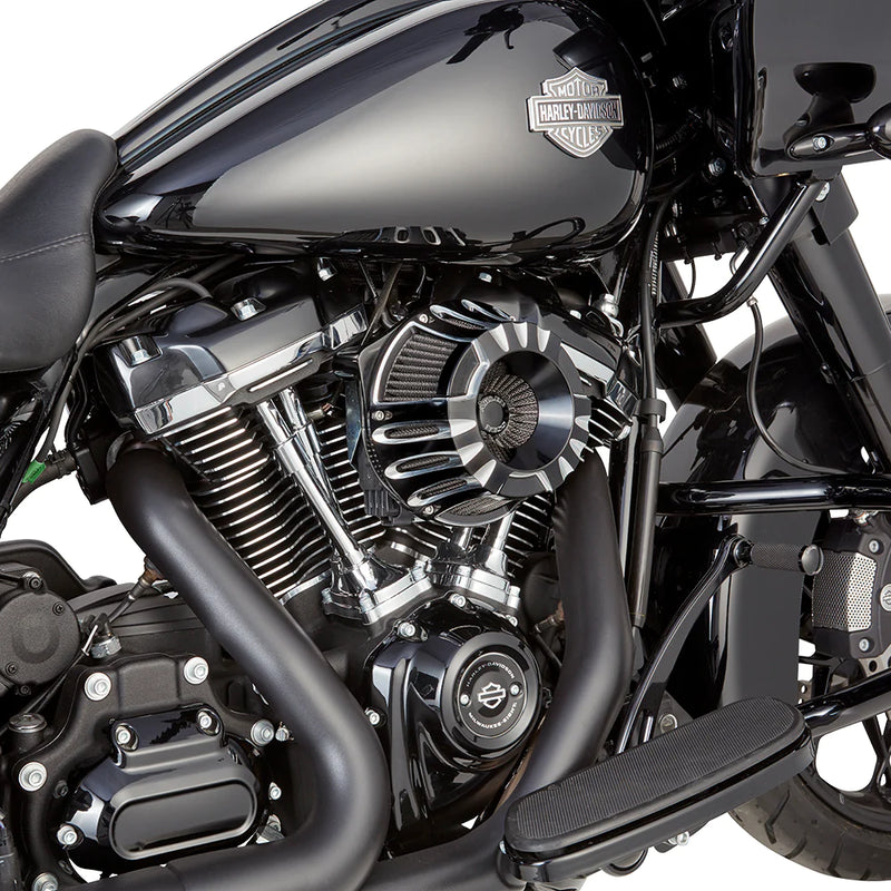 ARLEN NESS DEEP CUT® INVERTED SERIES AIR CLEANER, BLACK - 08-16 FLT / 16-17 FLST & FXDLS (FBW) - 18-927 - PartsOutlet.com.au