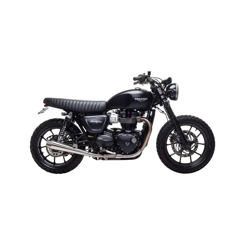 BRITISH CUSTOMS Predator Pro™ Mufflers - Brushed - Triumph 2016-2023 - BC902-102-BR - PartsOutlet.com.au