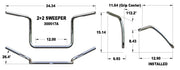 KHROME WERKS Handlebar - 2+2 - Chrome 300517A - PartsOutlet.com.au