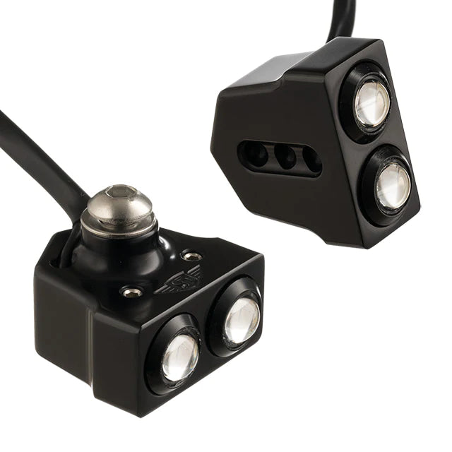 JOKER MACHINE LED Side Mount Turn Signal - Black/Amber 05-208-AB - PartsOutlet.com.au