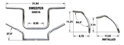 KHROME WERKS Handlebar - 2+2 - Chrome 300516 - PartsOutlet.com.au