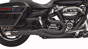 BASSANI XHAUST Road Rage II 2-Into-1 with Hot Rod Turnout Muffler System - '17-'21 Bagger - Black 1F88B - PartsOutlet.com.au