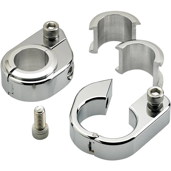 BILTWELL O/S Speed Clamps - Chrome - Straight 6907-105 - PartsOutlet.com.au