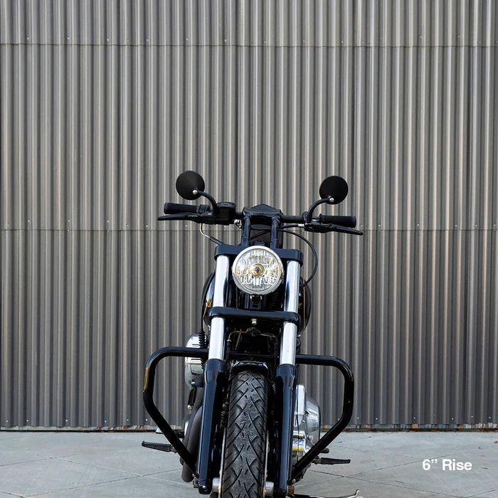 BILTWELL Risers - Murdock - Pullback - 6" - Black 6404-201-06