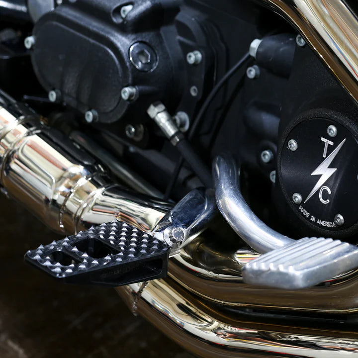 THRASHIN SUPPLY CO. Rear P-54 Footpegs - Black - Softail '18+ - TSC-2027-1 - PartsOutlet.com.au