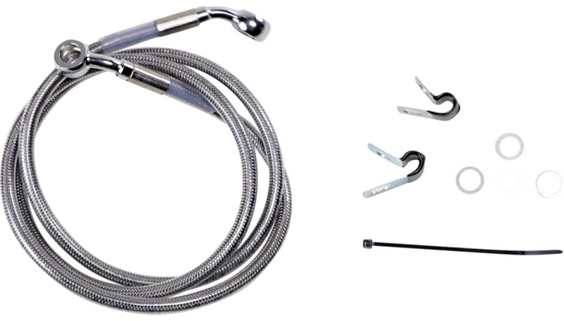 DRAG SPECIALTIES Brake Line - Front - +6" - Stainless Steel - '16-'20 XL - 660310-6