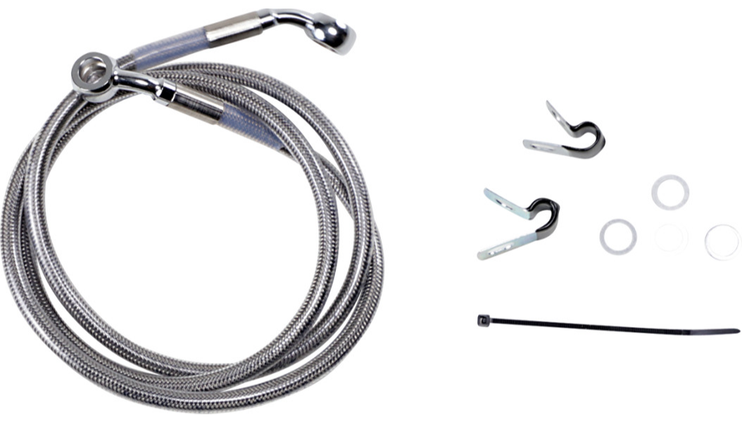 DRAG SPECIALTIES Brake Line - Front - +6" - Stainless Steel - '16-'20 XL 660310-6