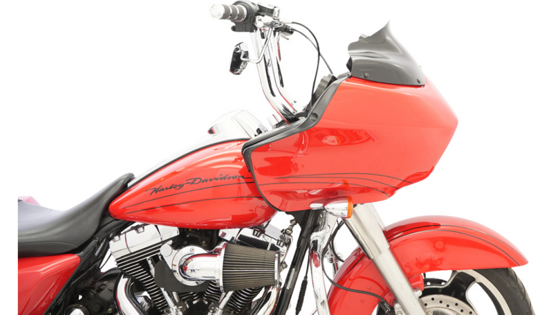 KLOCK WERKS Flare Windshield - 8" - Black - FLTR '98-'13 - KWW-01-0190