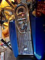 JOKER MACHINE Full Length-Style King Dash Cover - Ball-Milled - Chrome - '94-'07 Road King - 04-20BM - PartsOutlet.com.au