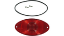 DRAG SPECIALTIES Cateye Lens - Red 160664 - PartsOutlet.com.au