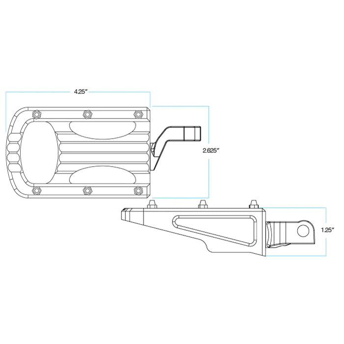 BILTWELL XL Step Footpegs - Black 7006-203-02