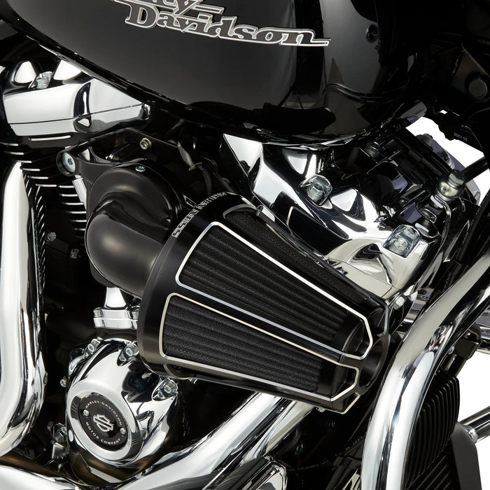 ARLEN NESS BEVELED® MONSTER SUCKER® AIR CLEANER, BLACK - 00-17 TWIN CAM (Exc. FBW & 99-01 FI FLT) - 81-003 - PartsOutlet.com.au