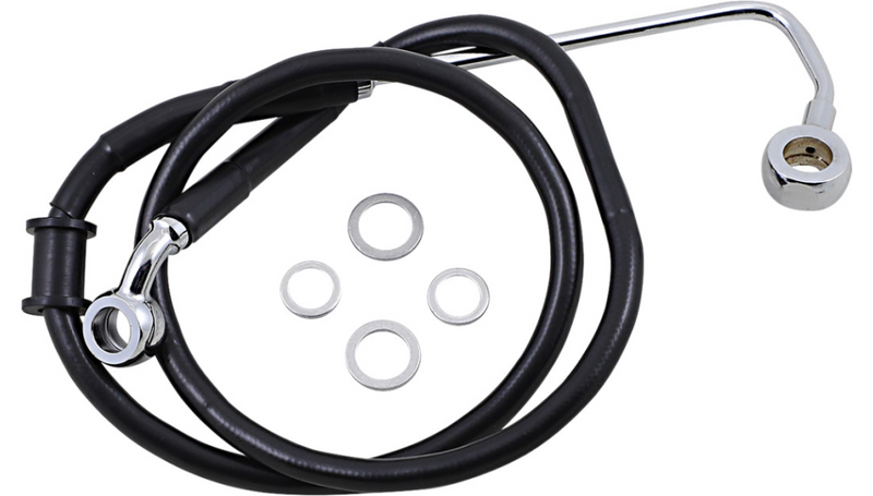 DRAG SPECIALTIES Brake Line - +2" - Black - '15-'17 Softail - 618302-2BLK