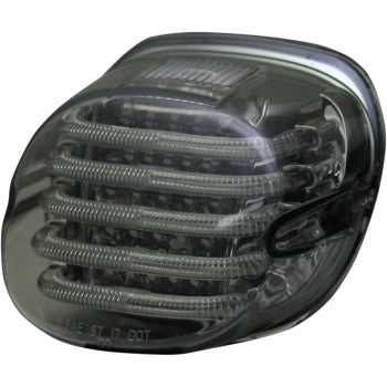 CUSTOM DYNAMICS Taillight - with Top License Plate Illumination Window - Smoke - Harley-Davidson '99-'24 - PB-TL-LPW-S