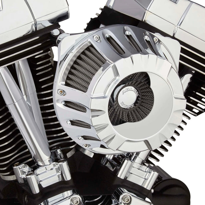 ARLEN NESS DEEP CUT® INVERTED SERIES AIR CLEANER, CHROME - 17-up M8 MODELS - 18-916 - PartsOutlet.com.au