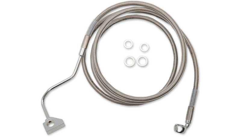 DRAG SPECIALTIES Brake Line - Front - +6" - Stainless Steel - FL '15-'22 - 615220-6