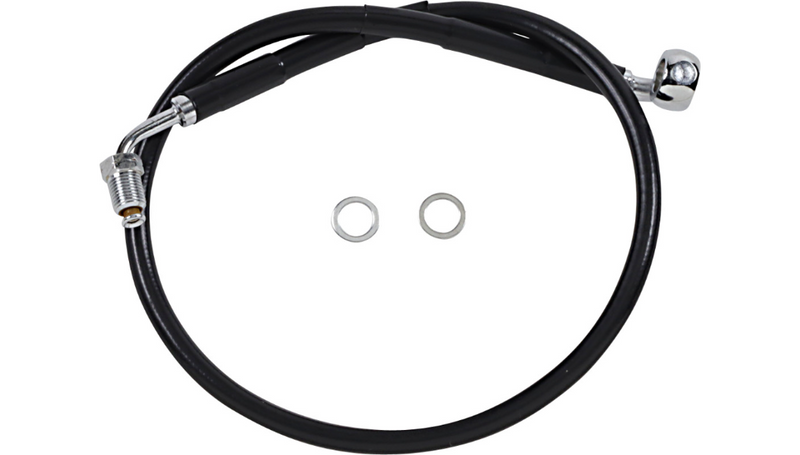 DRAG SPECIALTIES Brake Line - +2" - Black - '18-'20 Softail - 618601-2BLK