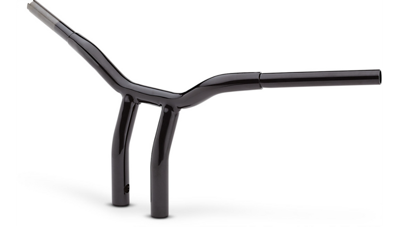 LA CHOPPERS Handlebar - Kage Fighter - One Piece - Bent - 10" - Black - LA-7338-10B