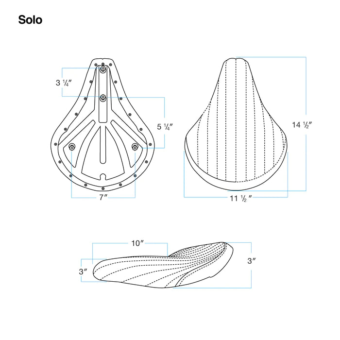 BILTWELL Solo Seat - Black - Smooth 4001-103 - PartsOutlet.com.au