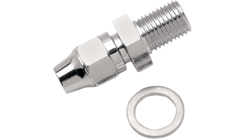 DRAG SPECIALTIES Brake Line Fitting - 3/8"-24 - Straight - 342