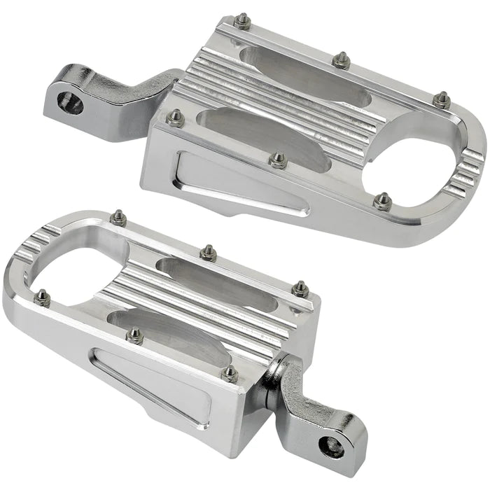 BILTWELL XL Step Footpegs - Polish - Silver 7006-303-02 - PartsOutlet.com.au