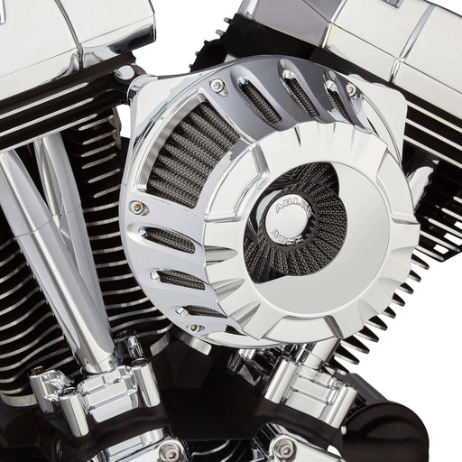 ARLEN NESS DEEP CUT® INVERTED SERIES AIR CLEANER, CHROME - 00-17 TWIN CAM (Exc. FBW Models & 99-01 FI FLT) - 18-928 - PartsOutlet.com.au