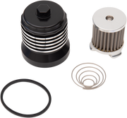 PC RACING Flo® "Spin-On" Oil Filter - Black with Polished Fins - Aprilia/BMW/Buell/H-D/Moto Guzzi/Yamaha PCS4BC