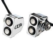 JOKER MACHINE LED Side Mount Turn Signal - Chrome/Red 05-208-RC - PartsOutlet.com.au