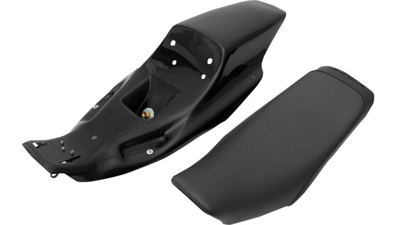 SADDLEMEN Eliminator Seat Kit - Carbon Fiber - Sportster '04-'20 - Z4282 - PartsOutlet.com.au