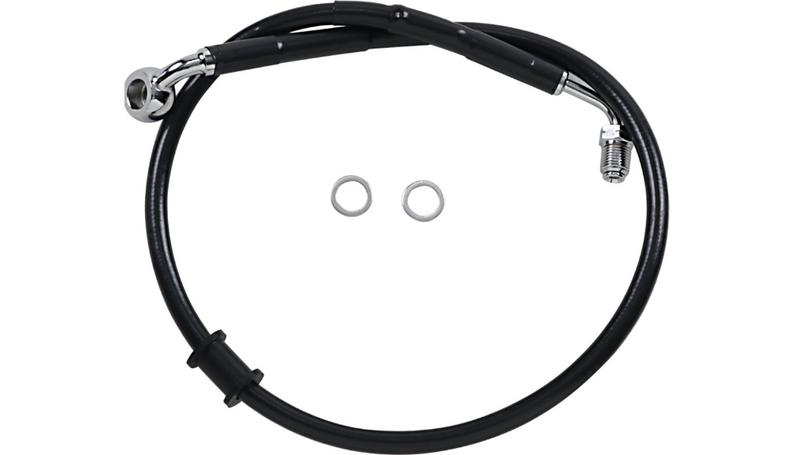 DRAG SPECIALTIES Brake Line - +2" - Black - '18-'23 Softail - 618604-2BLK