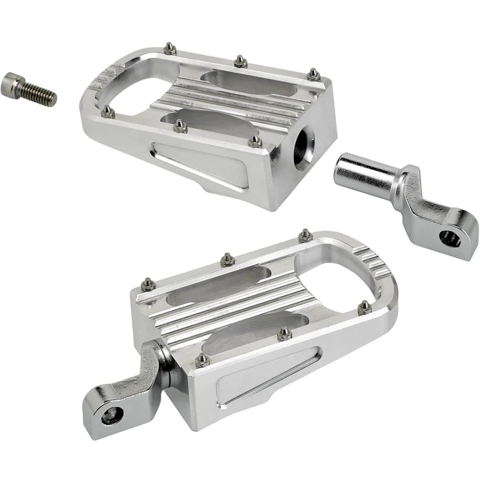 BILTWELL XL Step Footpegs - Polish - Silver 7006-303-02 - PartsOutlet.com.au