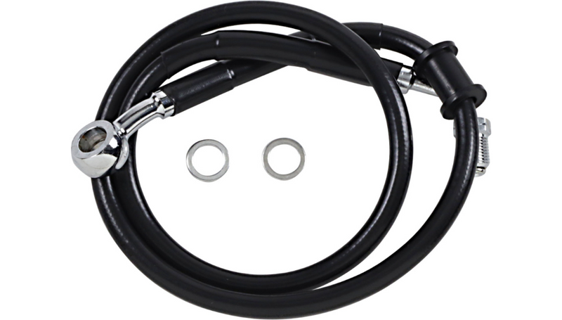 DRAG SPECIALTIES Brake Line - +2" - Black - '18-'23 Softail - 618620-2BLK