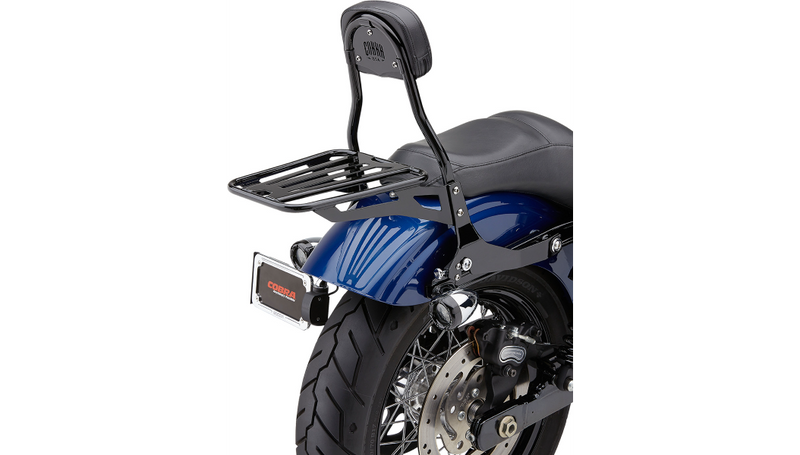 COBRA Backrest Kit - 14" - Black - '06-'17 Dyna - 602-2004B