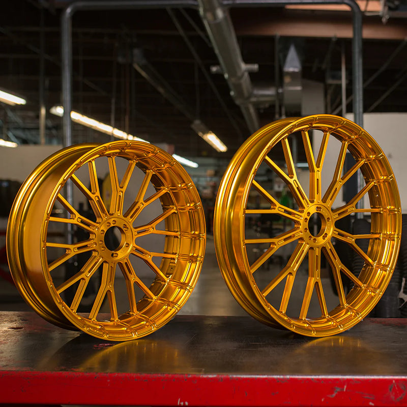 ARLEN NESS Y-SPOKE FORGED WHEELS, GOLD - 19"x3.25" - RIM ONLY - 71-557
