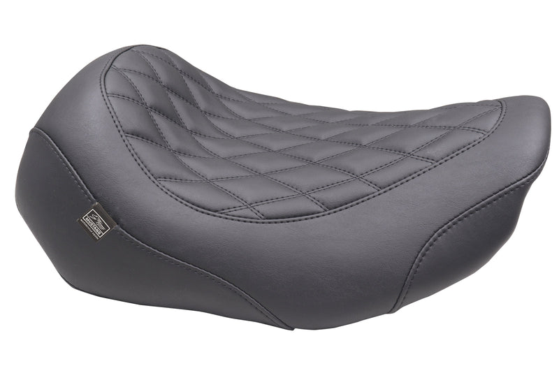 MUSTANG Wide Tripper Seat - Solo - Black Stitching - FLT/FLH '23-'25 - 88503