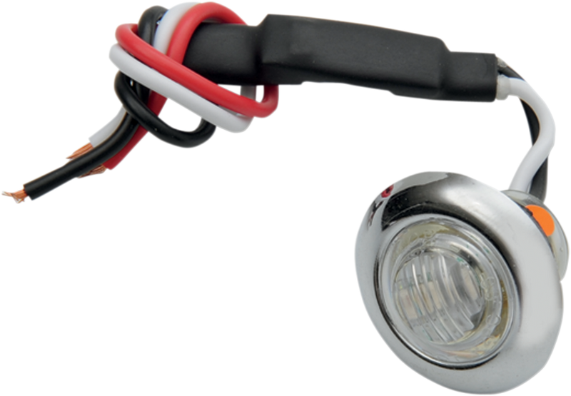 PRO-ONE PERF.MFG. Mini Marker Light - Dual Function - Amber LED - Clear Lens 402220