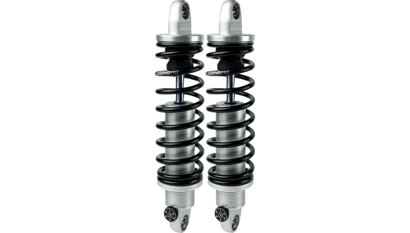 LEGEND SUSPENSION REVO-A Adjustable Dyna Coil Suspension - Clear Anodized - Heavy-Duty - 12" - FXD '91-'17 - 1310-1776