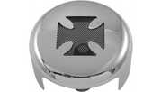 DRAG SPECIALTIES Horn Cover - Cross - '86-'24 - Chrome 76636M - PartsOutlet.com.au