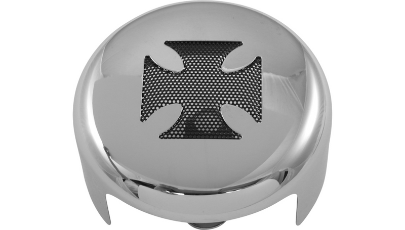 DRAG SPECIALTIES Horn Cover - Cross - '86-'24 - Chrome 76636M - PartsOutlet.com.au