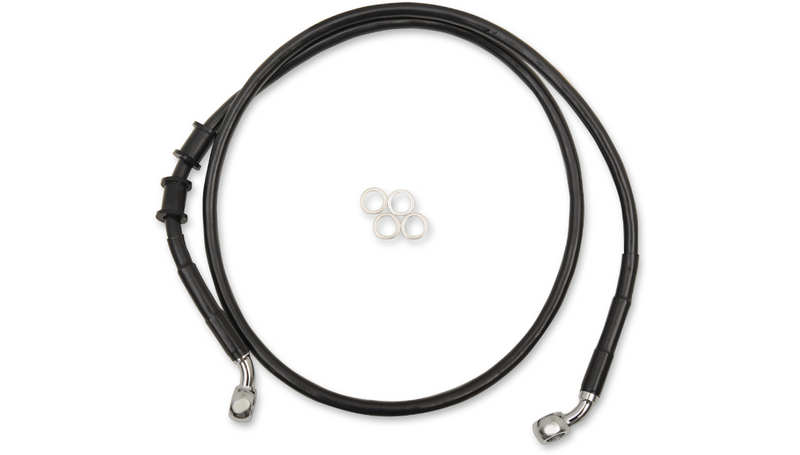 DRAG SPECIALTIES Brake Line - Front - +10" - Black - '14-'19 XL - 614766-10BLK