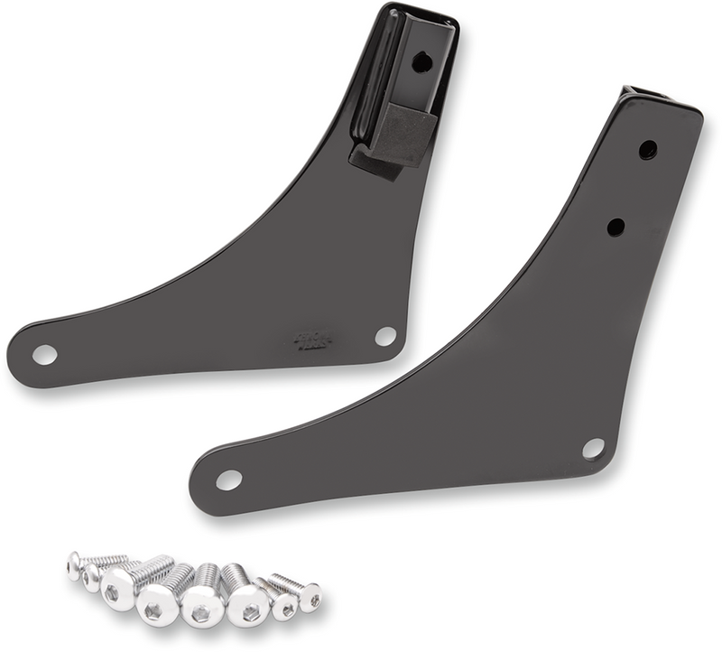 DRAG SPECIALTIES Sissy Bar Side Plates - 11-17 Softail Slim - Black 50263860