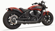 BASSANI XHAUST Road Rage 2:1 Exhaust - Black - Short - '15-'21 Indian Scout 8S12JB - PartsOutlet.com.au