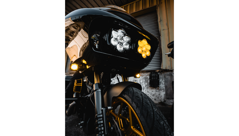 CUSTOM DYNAMICS Headlight/Fog Light - Shark Demon - Road Glide -  SD2-RG-YW