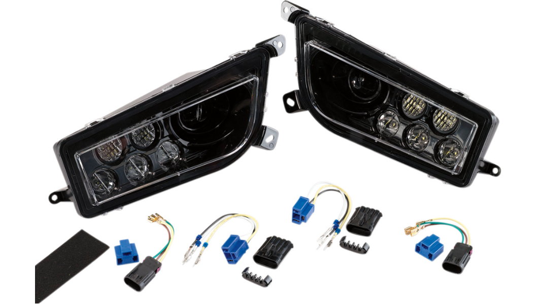 MOOSE UTILITY LED Headlight - RZR900/1000 - Polaris '14-'20 - Black 100-3356-PU