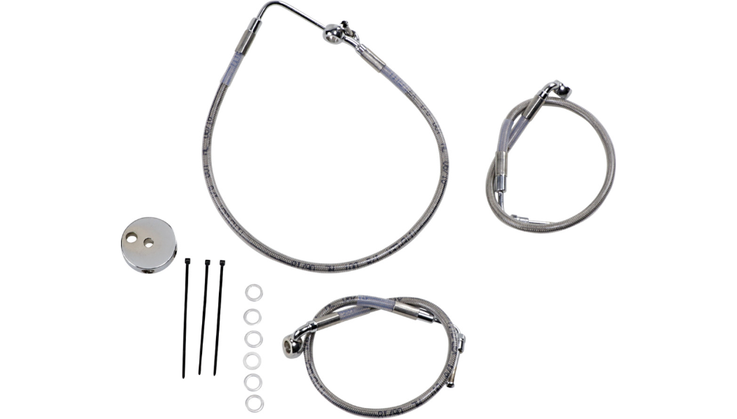 DRAG SPECIALTIES Brake Line - Front - FXDL '96-'00 - 18-9/16" / 22-1/4" 640116