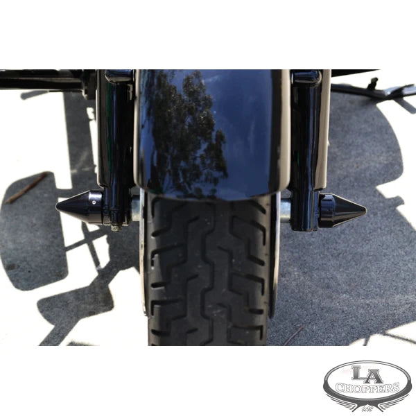 LA CHOPPERS AXLE CAPS-SPIKE BLACK FOR HD - LA-7811-00B