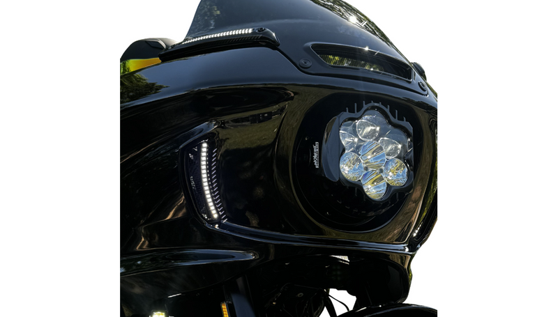 CUSTOM DYNAMICS Fairing Vent Light - Amber/White - Softail Low Rider ST '18-'25 - CD-LRST-VENT-B