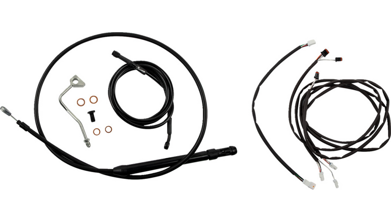 BURLY BRAND Control Kit - Gorilla Ape Hanger - 16" - Black - Harley-Davidson '21-'24 - B30-1309